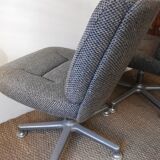 Pair of vintage office chairs heather grey by EUROSIT