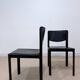 Pair of Matteo Grassi chairs in black leather – Italian design