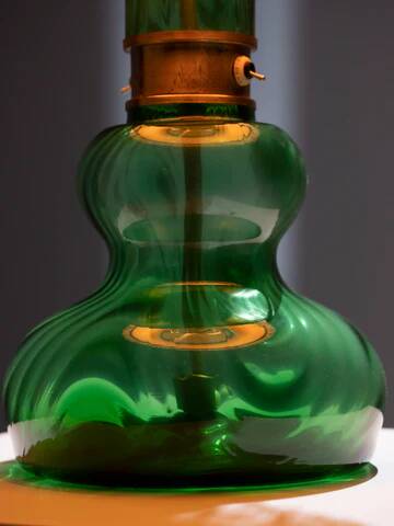 Glass table lamp, Karl Wiedmann, 1930s, Germany