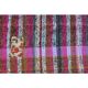 Vintage Turkish Hand-Knotted Wool Cotton Purple Kilim Runner Rug 125x322