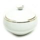 Sugar bowl, cream ceramic, Ćmielów, Poland, 1960s