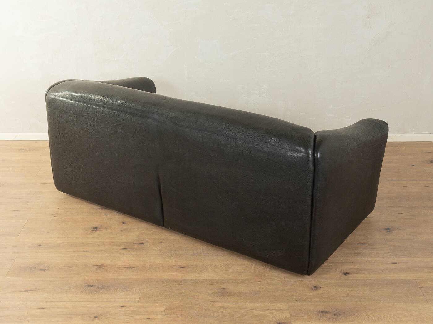 DS-47 three-seater sofa by de Sede, 1970s, black nappa leather