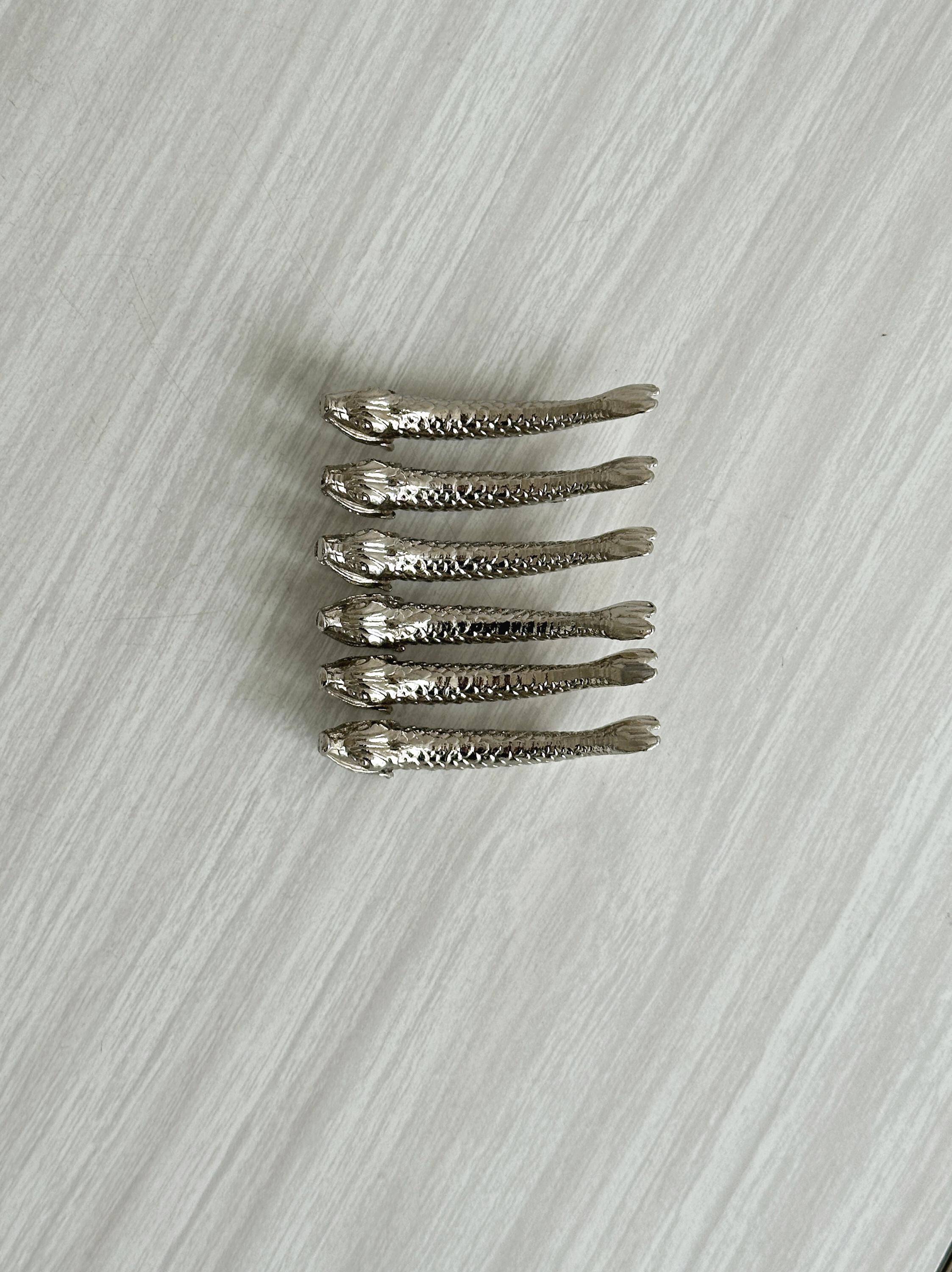 Lot de 6 porte-couteaux en métal