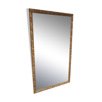 Miroir doré patine de style italien - 128x73cm
