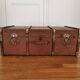 Old leather wood malle