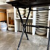 Napoleon III folding table in blackened wood 72 x 54 cm