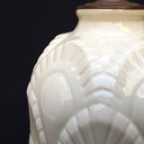 Boch cracked ceramic Art Deco lamp
