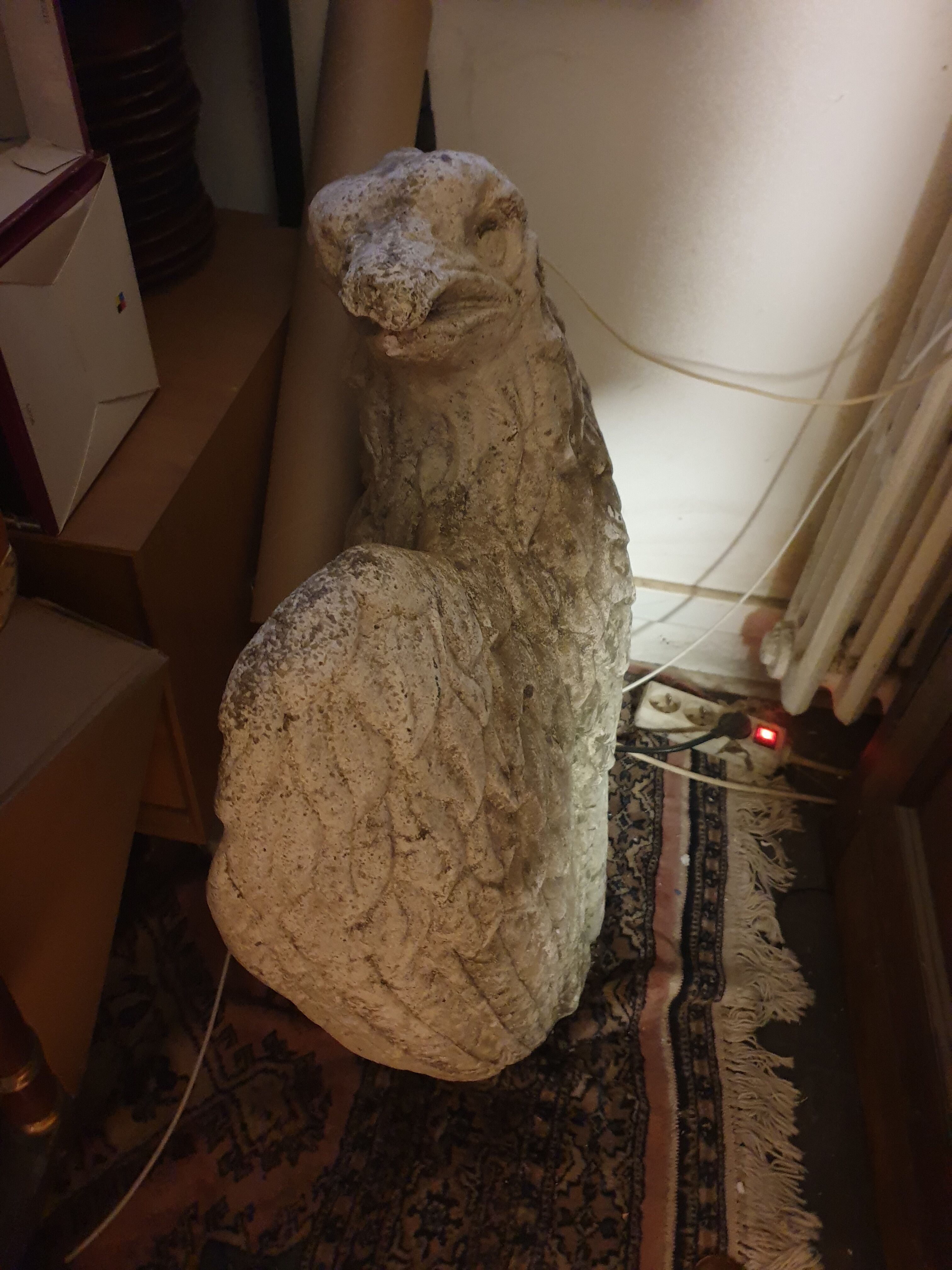 Imperial eagle in fiber cement XXth