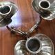 Large candlestick brass flowers