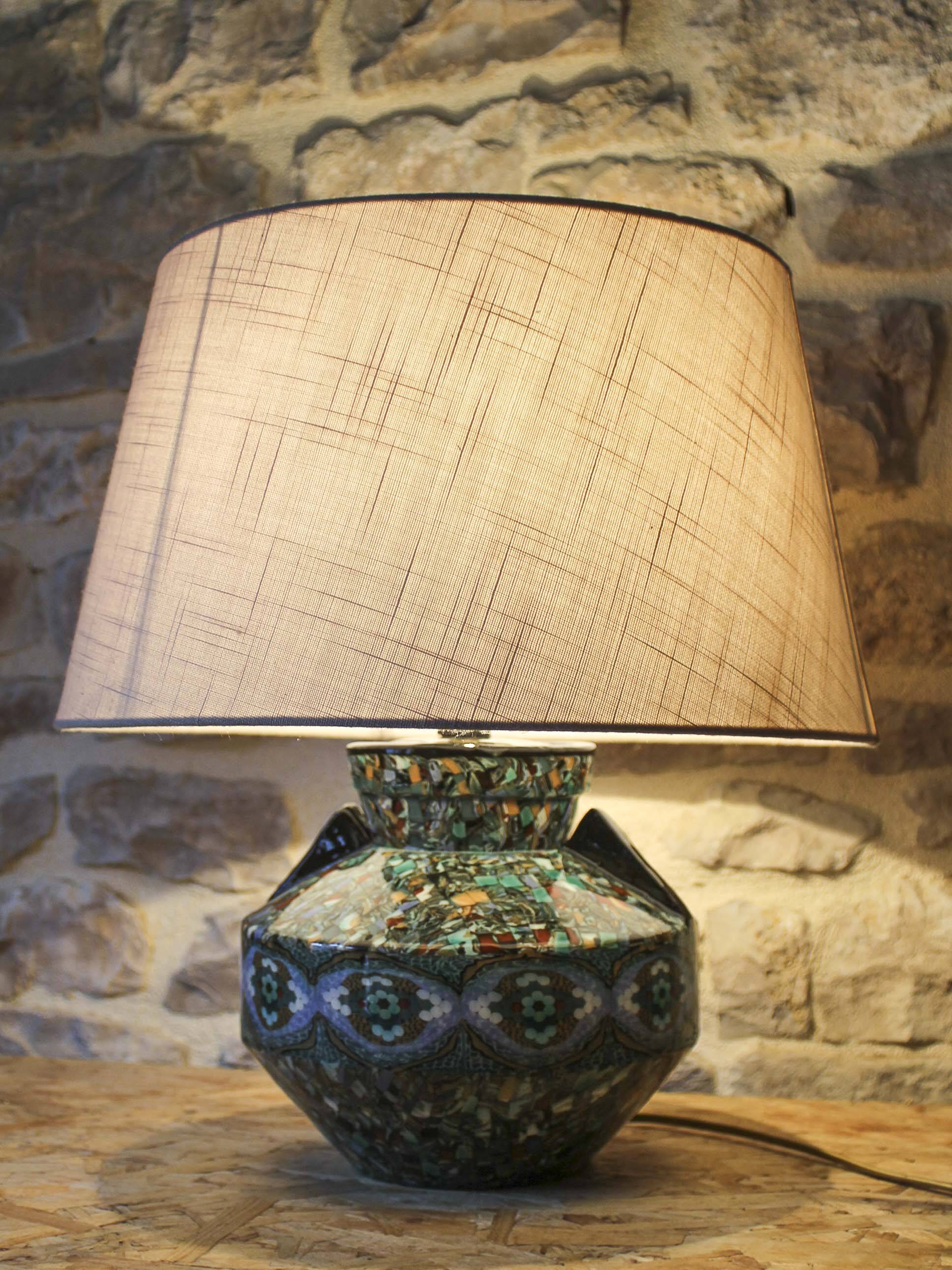 Gerbino Vallauris ceramic lamp base