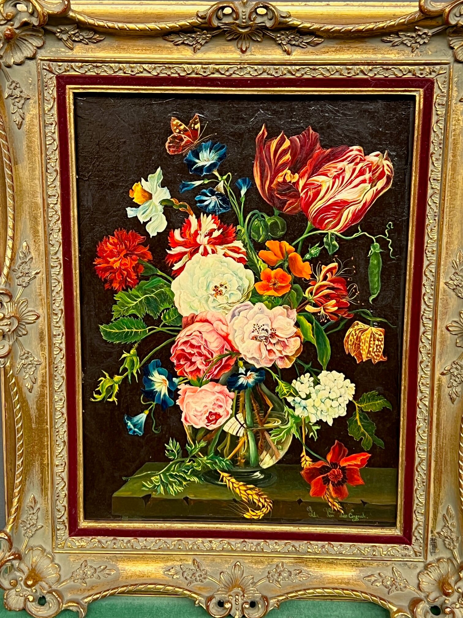 Still life with flowers louis van den eynde (1881-1966)