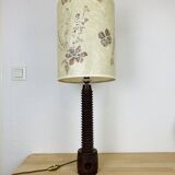 Brutalist folk art lamp 73 cm, turned wood
