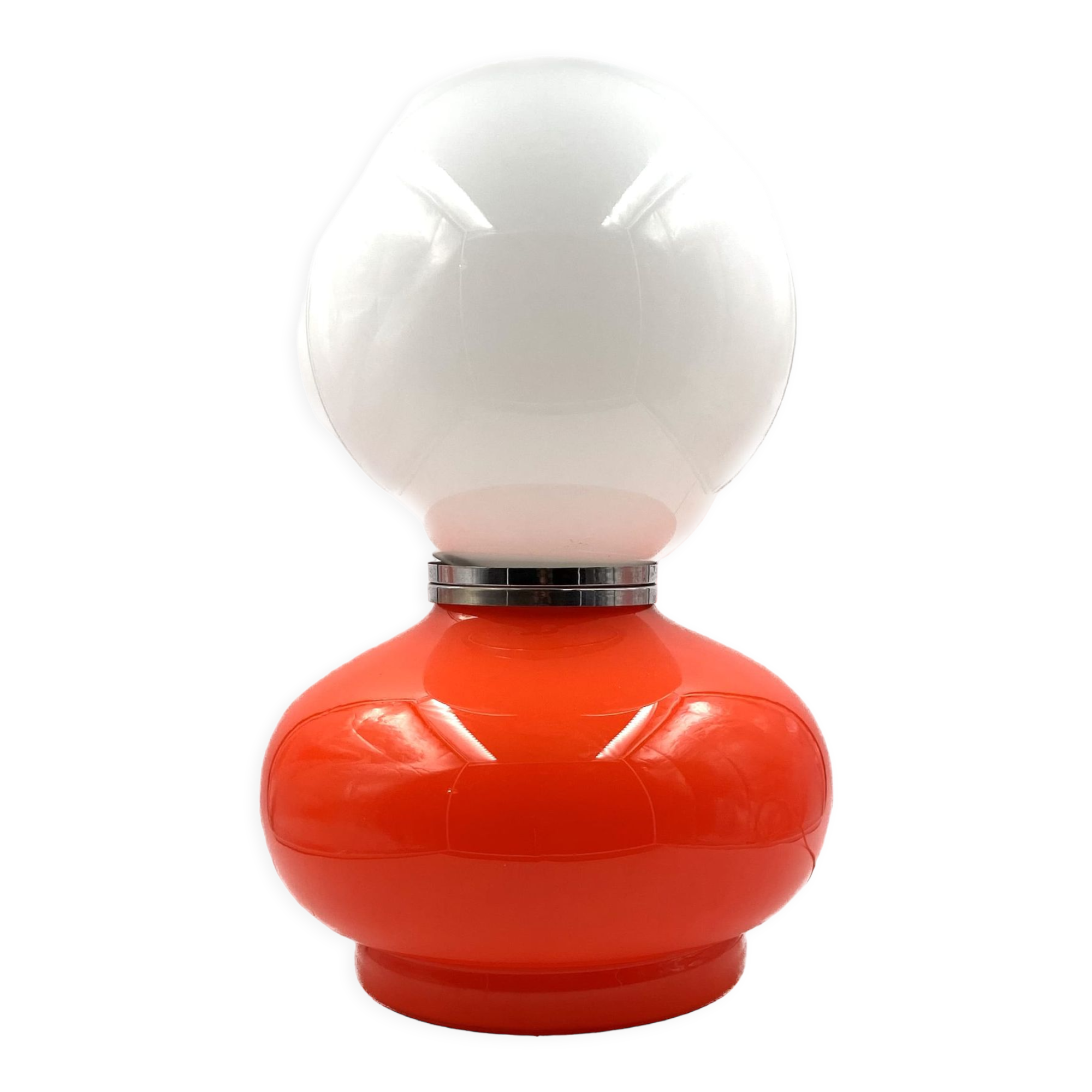 Space age red murano glass table lamp, 1970s