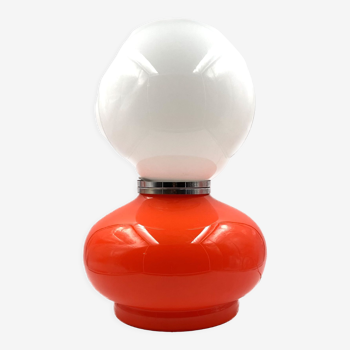 Space age red murano glass table lamp, 1970s