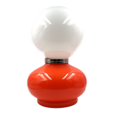 Space age red murano glass table lamp, 1970s
