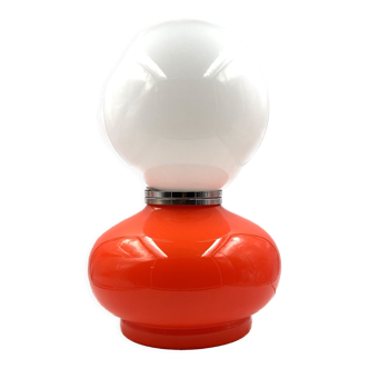 Space age red murano glass table lamp, 1970s