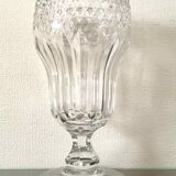 Vase 1960 carved Bohemian crystal