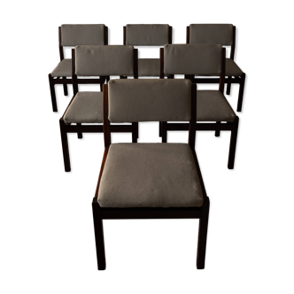 Ensemble de 6 chaises de salle à manger Pastoe SA07 par Cees Braakman – Série japonaise, 1960