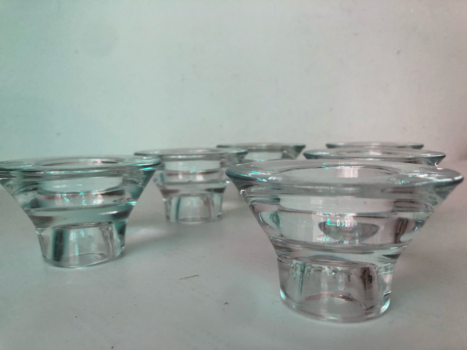 6 reversible candle holders design K and M Hagberg