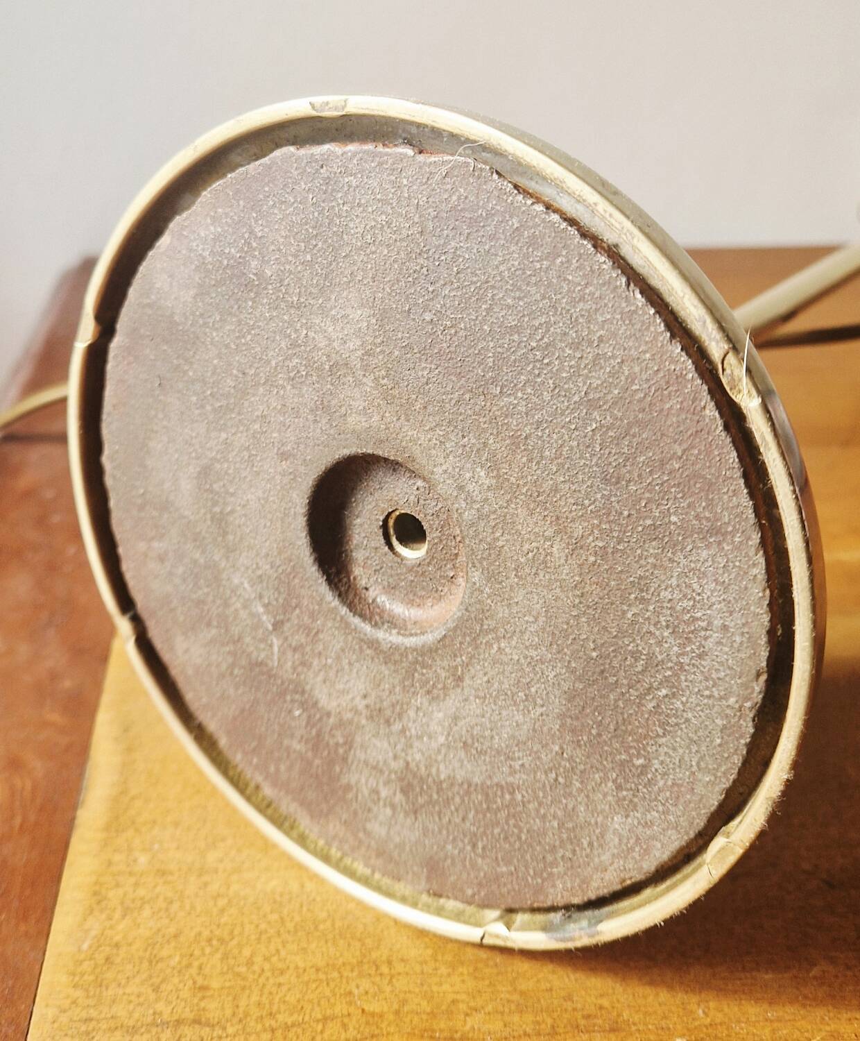 Art Nouveau style lamp - Brass and glass paste - 1920s period