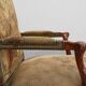 Carved Walnut Armchair with Cabriole Legs and Tapestry Upholstery, France