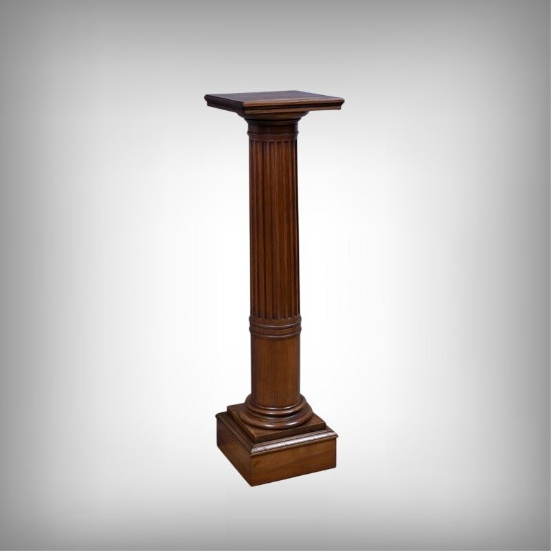Solid walnut column, Louis XVI style – late 19th century