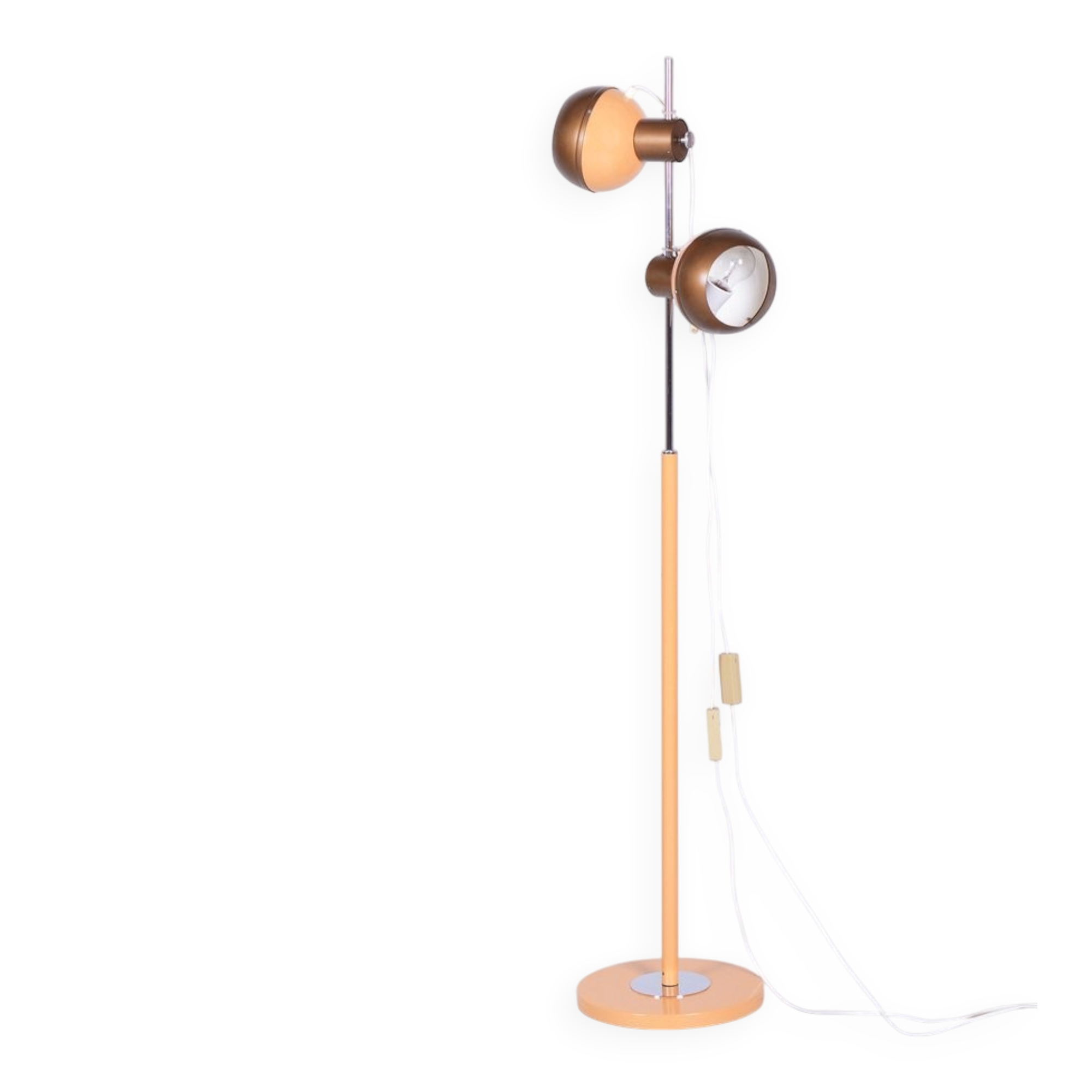 Mid-Century Floor Lamp in Metal attributed to Drukov, Czech, 1970s