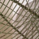 Spherical bird cage green metal