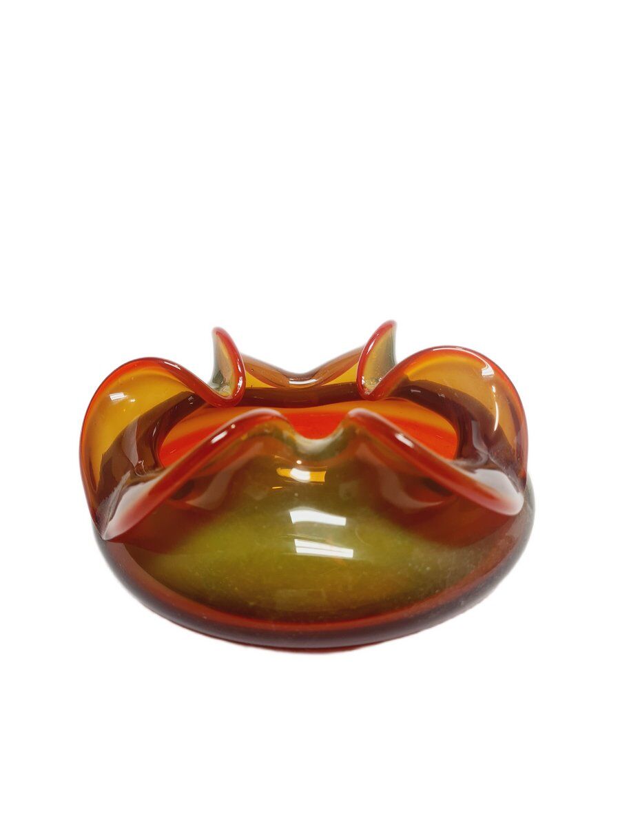 Container by Czesław Zuber for Sudety Glassworks, Poland, 1960s