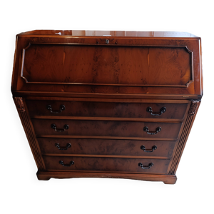 Bureau à abattant, secrétaire - ronce