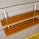 Vintage brass mural shelf  1960