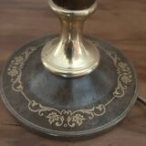 Le Tanneur leather and brass desk lamp
