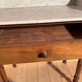 Table de toilette bois & marbre