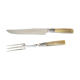Set of original CR engraved service cutlery, stainless metal, vintage