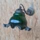 Art deco wall lamp in brass and glass