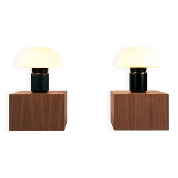 Elio Martinelli 625 mushroom table lamp by Martinelli Luce, Italy, 1960s, 2 available