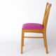 Vintage Magenta Upholstered Beech Dining Chair – Germany, 1960s–1970s