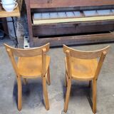 Pair of bistro chairs signed Baumann 1950