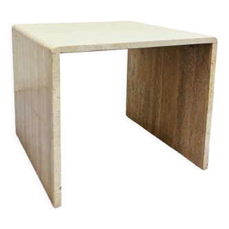 Vintage side table travertine