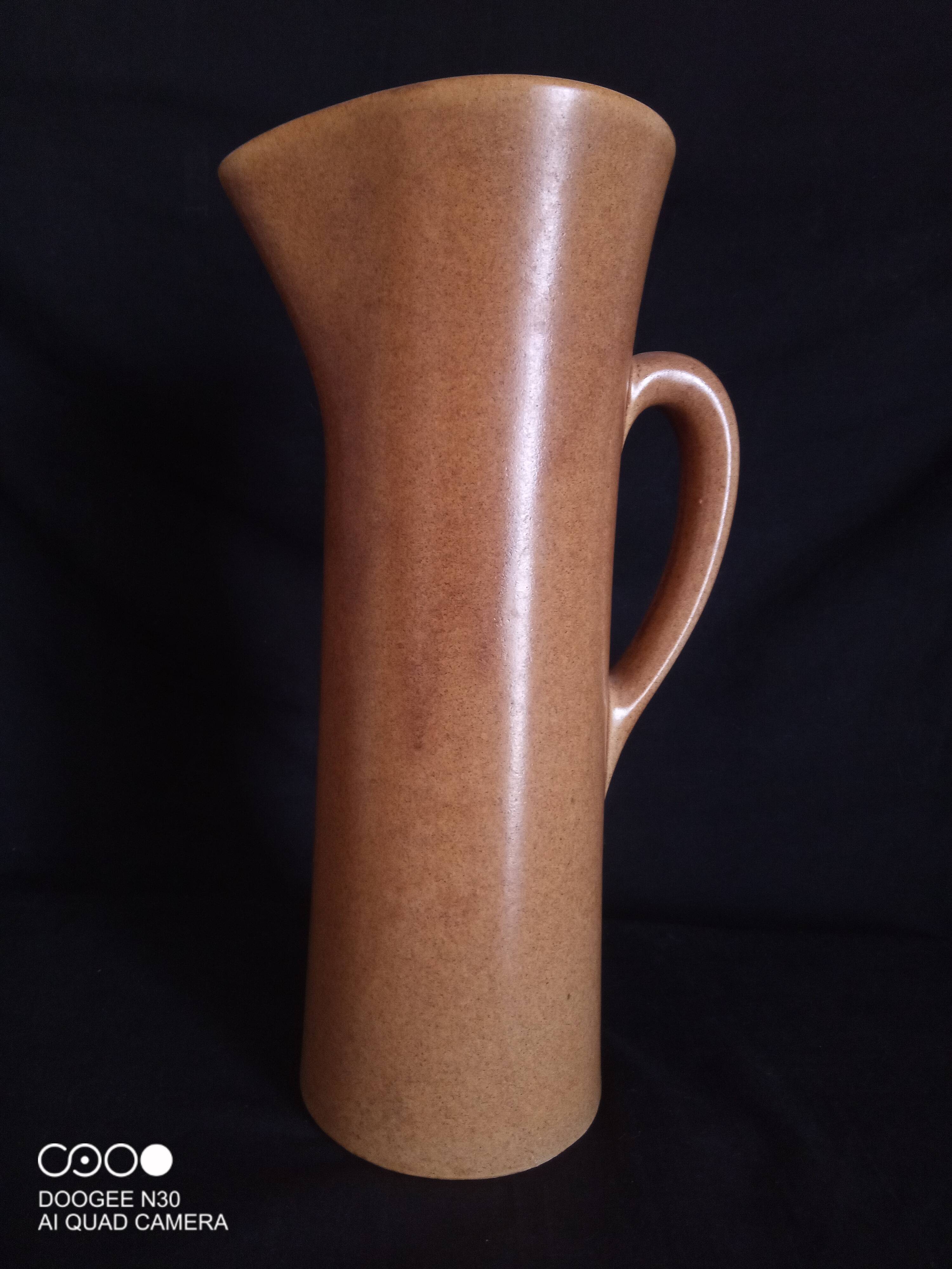 Art Deco ceramic water carafe, signed