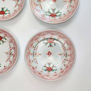 Set of 4 antique Arita porcelain plates