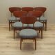 Set of six teak chairs, Danish design, 1970s, production: Denmark