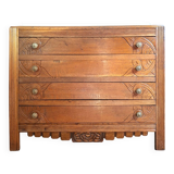 Art Deco commode, vintage antique piece with marble top.