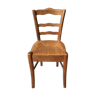 Wooden and straw chair