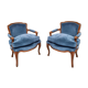 Paire de fauteuil bas de style Louis XV