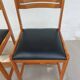 paire de chaises style scandinave, simili cuir noir