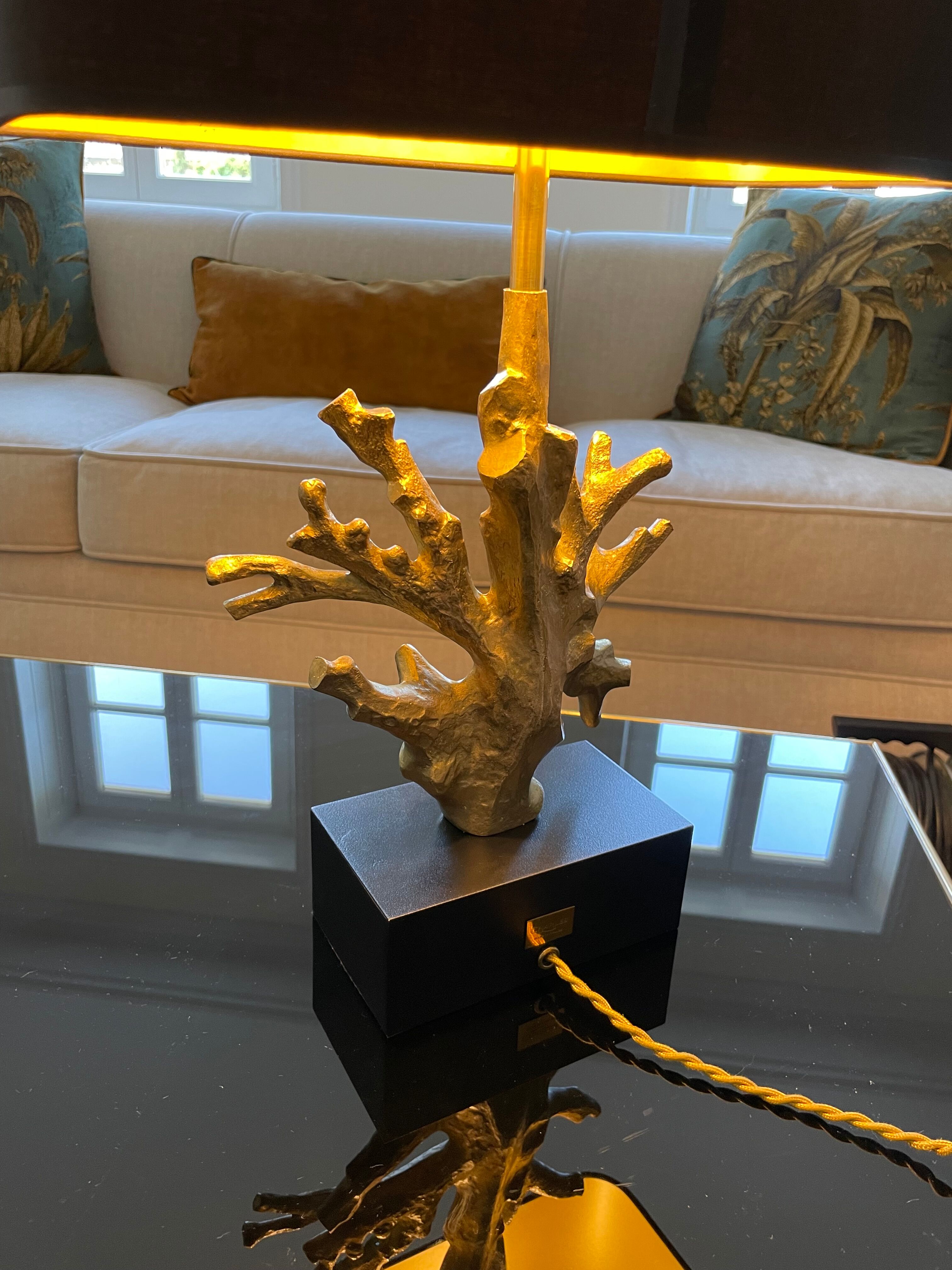 Maison Charles lamp signed model CORAIL bronze