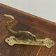 Antique wall hooks, dragon shape, in brass