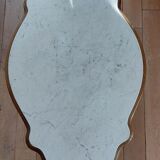 Console table in wood and marble