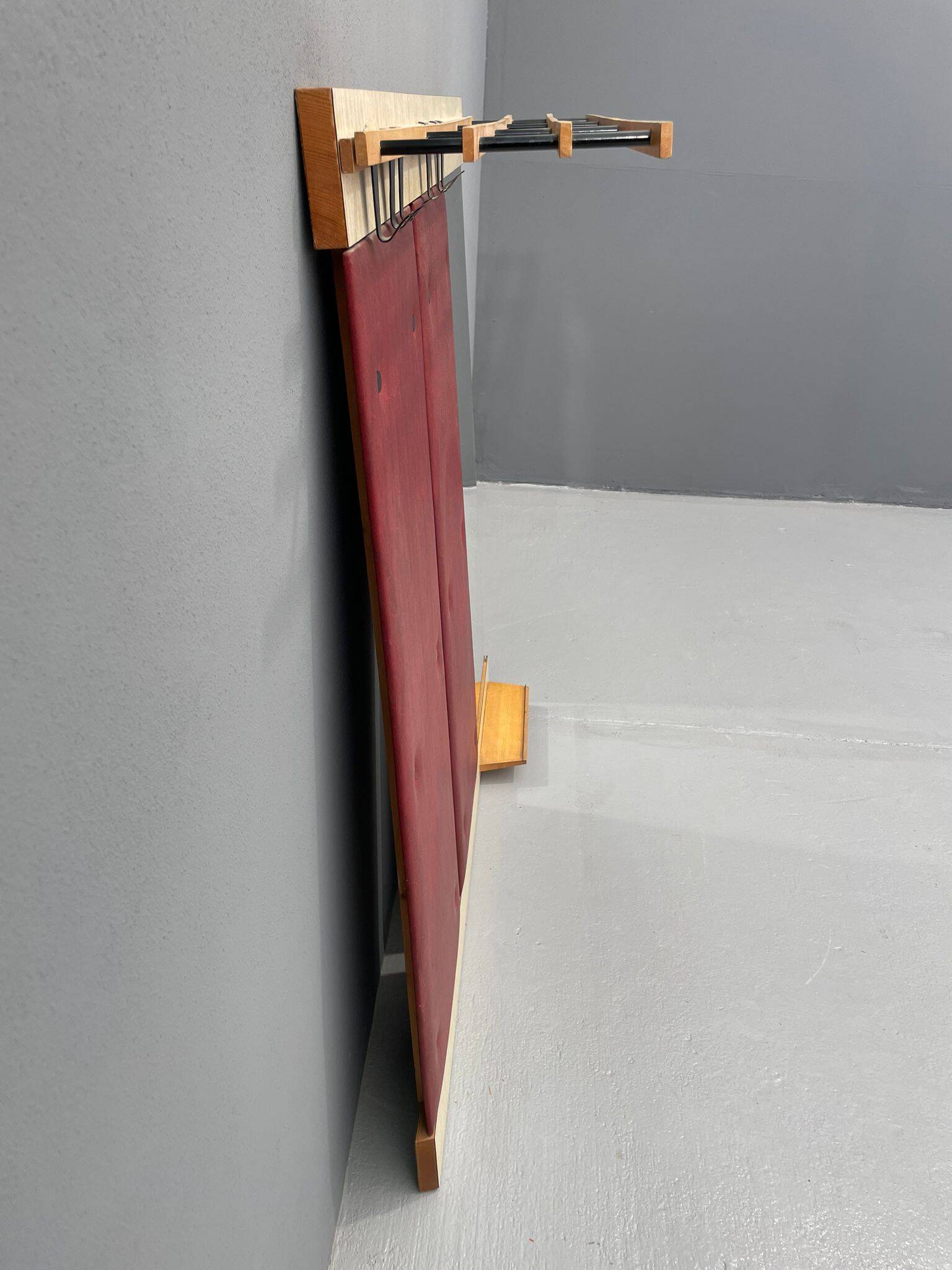 Vintage Wall-Mounted Hallway Panel with Hooks, Mirror & Shelf, 1960s